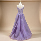 Zapdress Lilac Strapless A-line Beaded Evening Prom Dresses 2025 Graduation Party Gowns For Women DLA71643 Customized (ZD17324)