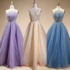 Zapdress Lilac Strapless A-line Beaded Evening Prom Dresses 2025 Graduation Party Gowns For Women DLA71643 Customized (ZD17324)