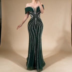 Zapdress Customized Gold Mermaid Evening Dress 2026 Luxury Beaded Party Gowns for Women DLA73142A (ZD17363)
