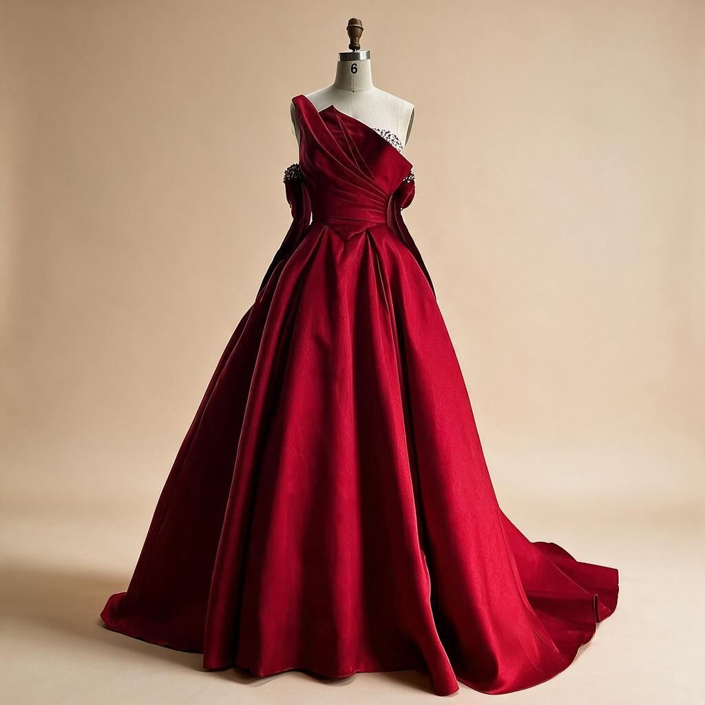 Zapdress 2025 Elegant Black One-Shoulder A Line Beaded Evening Dresses Gowns with Sleeveless For Party DLA72741 Customized (ZD17183)