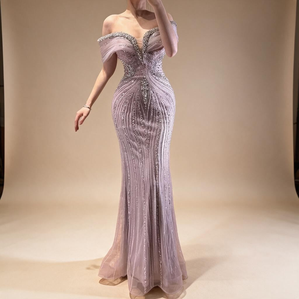 Zapdress Customized Gold Mermaid Evening Dress 2026 Luxury Beaded Party Gowns for Women DLA73142A (ZD17363)