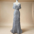 Zapdress Brown Mermaid Beaded Feathers Evening Dresses Elegant Party Gowns for Women DLA71323 Customized (ZD17329)