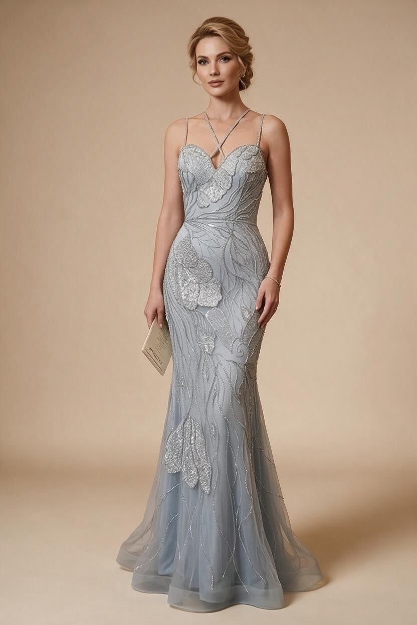 Zapdress Light Blue Mermaid Evening Prom Dresses 2026 Formal Party Gowns for Women Vestidos De Fiesta DLA72492 Customized (ZD17200)