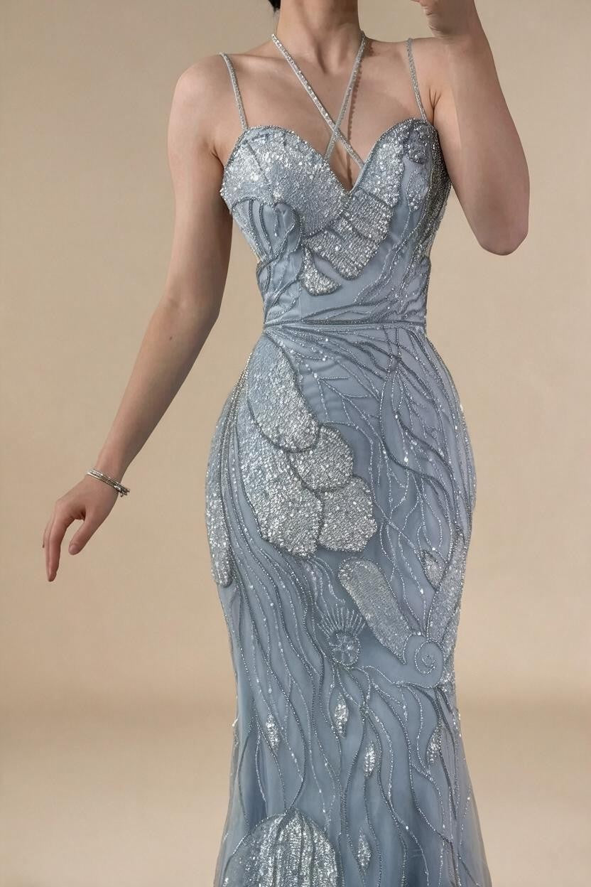 Zapdress Light Blue Mermaid Evening Prom Dresses 2026 Formal Party Gowns for Women Vestidos De Fiesta DLA72492 Customized (ZD17200)