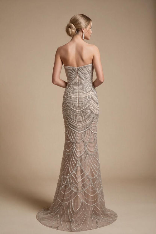 Zapdress Mermaid Beaded Pearls Evening Gala Dresses 2026 High End Strapless Party Gowns Robe De Soiree DLA72900 Customized (ZD17219)