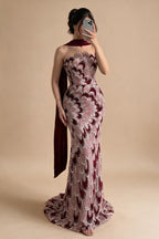 Zapdress 2026 Black Strapless Mermaid Evening Dress with Scarf Elegant Formal Party Gowns for Women DLA73607 Customizedf (ZD17227)