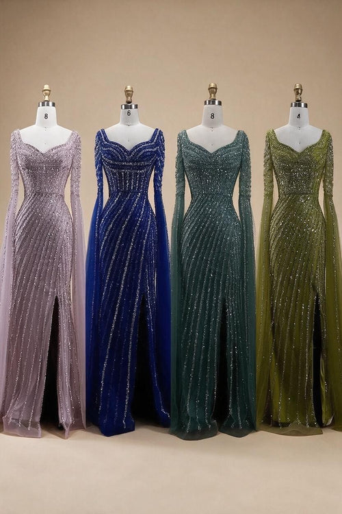 Zapdress Turquoise Beaded Sweetheart Mermaid Evening Gown Overskirt Dubai Party Dresses for Women 2025 DLA72314 Customized (ZD17250)