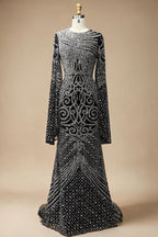Zapdress 2025 Flared Sleeves Caramel Beaded Dubai Mermaid Evening Dresses Gowns for Party DLA72771 Customized (ZD17272)