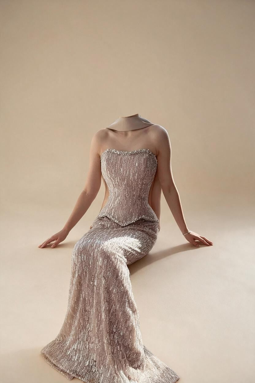 Zapdress Luxury Beaded Evening Dresses Strapless Peplum Vestidos De Fiesta Wedding Party Formal Wear Gown for Women DLA73076A (ZD17305)