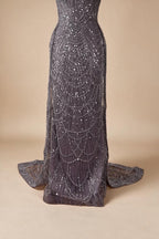 Elegant Dubai Sage Green Mermaid Evening Dress with Cape Sleeves Beaded Formal Gown Zapdress 2025 Customized DLA72160A (ZD17330)