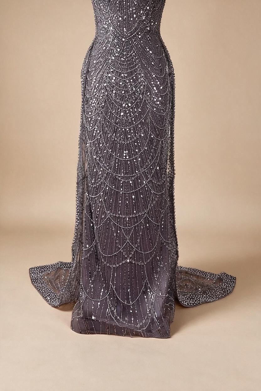 Elegant Dubai Sage Green Mermaid Evening Dress with Cape Sleeves Beaded Formal Gown Zapdress 2025 Customized DLA72160A (ZD17330)