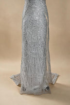 Elegant Dubai Sage Green Mermaid Evening Dress with Cape Sleeves Beaded Formal Gown Zapdress 2025 Customized DLA72160A (ZD17330)