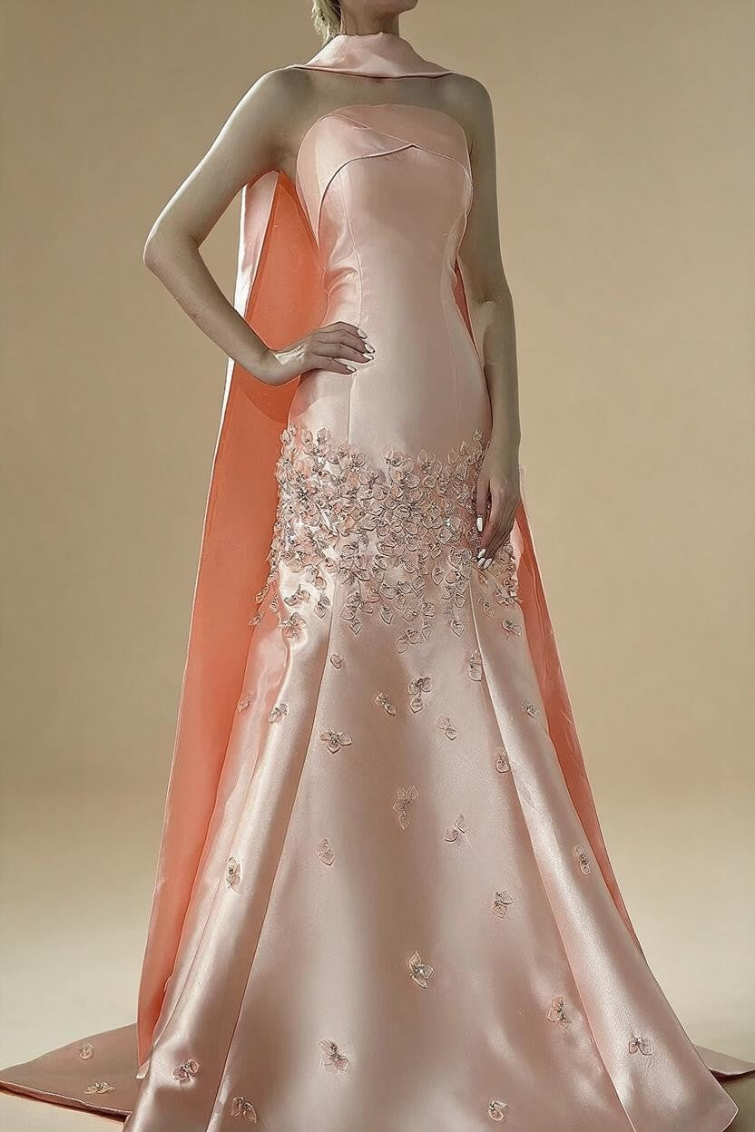 Zapdress Baby Blue Satin Mermaid Dubai Evening Dress Appliques Formal Party Gowns for Women DLA72483A Customized (ZD17354)