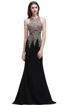 Black Lace Appliques Mermaid Prom Dresses by misshow.com
