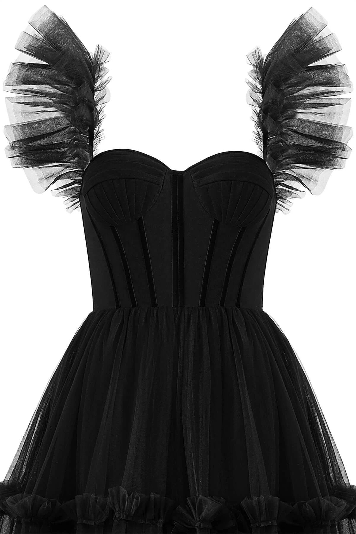 Katalina |A-Line Corset Ruffled Tulle Prom Dress by KissProm