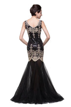 Black Scoop Sweep-length Mermaid Formal Dresses by misshow.com