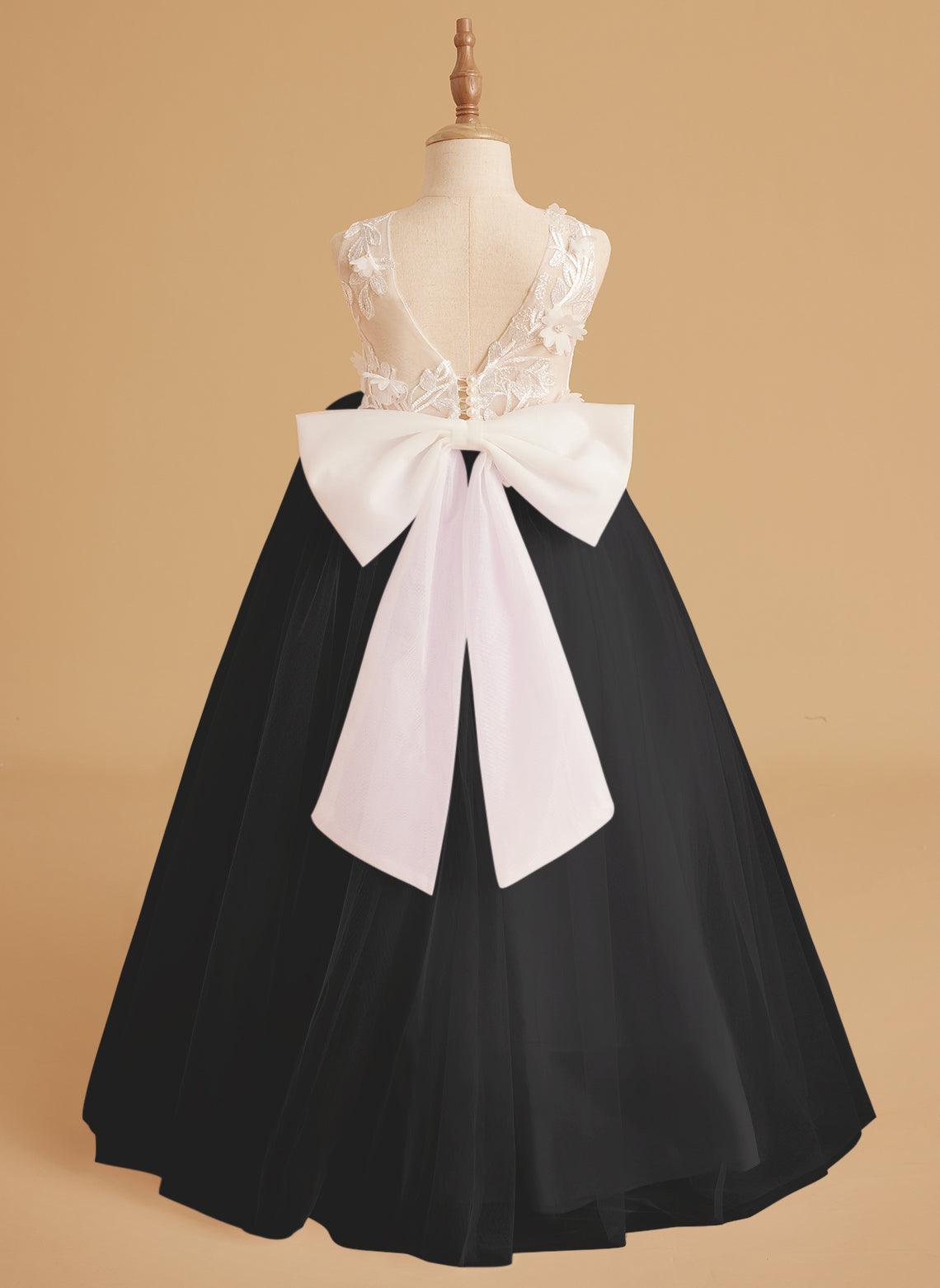 Dream Princess Sleeveless Detachable Train Flower Girl Dress - photo 1