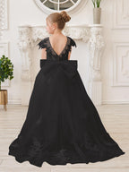 Ivory Detachable Train Princess First Communion Flower Girl Dress - photo 1