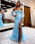 Alexandria |Mermaid Sweetheart Lace Prom Dress with Detachable Sleeves by KissProm