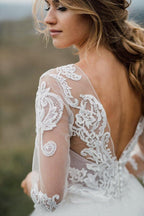 Abito da sposa boho con schiena bassa scoperta, abito nuziale separato, abito da sposa WD499