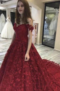 Bungudry Off-the-shoulder A-Line Wedding Dresses With Lace by misshow.com