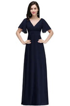 Burgundy Floor-length A-line Chiffon Prom Dress by misshow.com