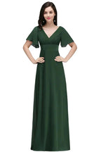 Burgundy Floor-length A-line Chiffon Prom Dress by misshow.com