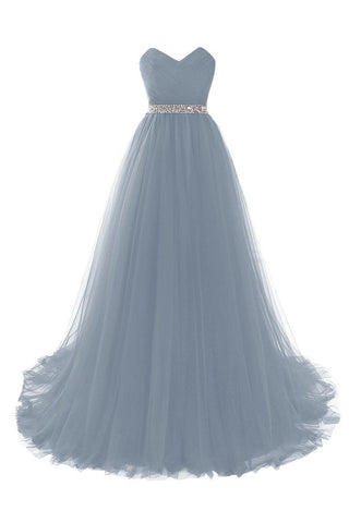Vestido de fiesta de tul burdeos con escote en forma de A y escote en forma de corazón
