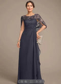 Tibetan blue lace shawl dress by ZAPDRESS