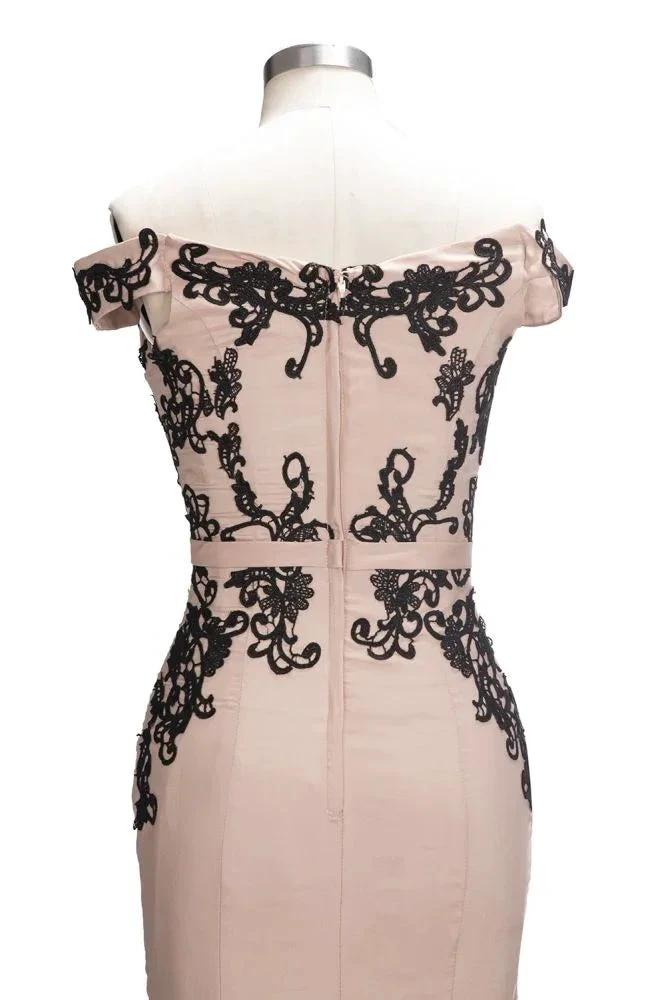 Cap Sleeves Mermaid Long Off-shoulder Applique Prom Dresses by misshow.com