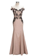 Cap Sleeves Mermaid Long Off-shoulder Applique Prom Dresses by misshow.com