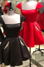 Cap Sleeves Short Royal Blue Homecoming Dress with Lace Up Back PD321 by pgmdress