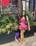 Pink Strapless Sexy Ruffles Short Party Dress Homecoming Dress Y7705 by simplepromdress