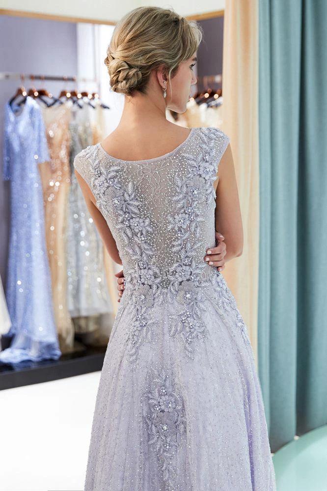 Charming Aline Sleeveless Lace Appliques Evening Party Dress by misshow.com