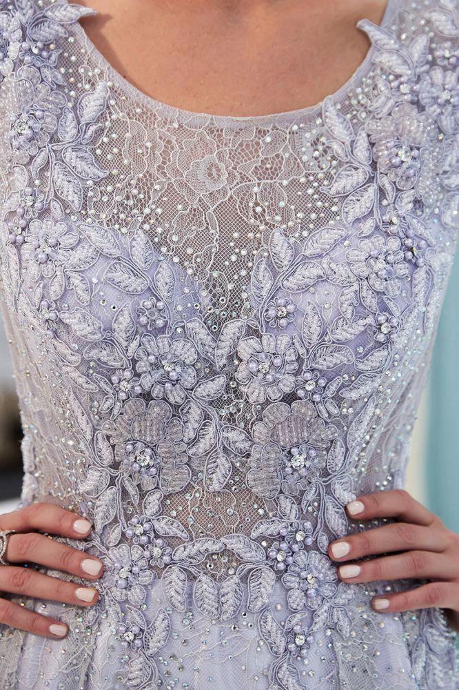 Charming Aline Sleeveless Lace Appliques Evening Party Dress by misshow.com