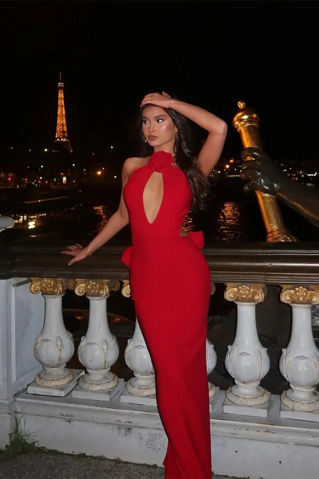 Charming Column Satin Off-The-Shoulder Sleeveless Red Prom Dresses With Openback by misshow.com