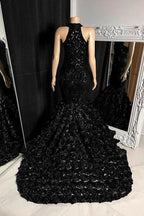 Charming Long Mermaid Sleeveless High Collar Prom Dress by misshow.com
