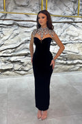 Charming Long Mermaid Sweetheart Velvet Sleeveless Formal Prom Dresses by BIZTUNNEL
