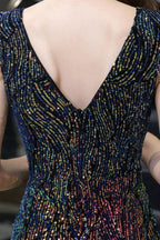 Charming Sparkly Sequins Beading Side Slit Prom Dress Floor Length by misshow.com