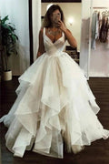 Chic Long Ball Gown Sweetheart Tulle Formal Wedding Dresses by BIZTUNNEL