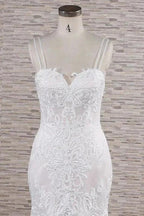 Chic Spaghetti Strap Appliques Mermaid Elegant Wedding Dresses by misshow.com