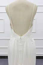 Chic Spaghetti Strap Beading Mermaid Elegant Wedding Dresses by misshow.com