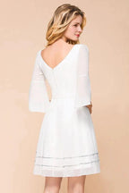 Chiffon Knee Length Simple Daily Casual Dress Beach Bridesmaid Dress by misshow.com