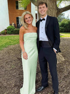 Christabel | Ruched Strapless Pink Long Prom Dress by KissProm