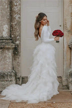Classy Wedding Dress Sleeveless plit by misshow.com