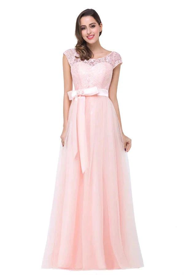 Crew Floor-length A-line Sashes Chiffon Bridesmaid Dresses by misshow.com