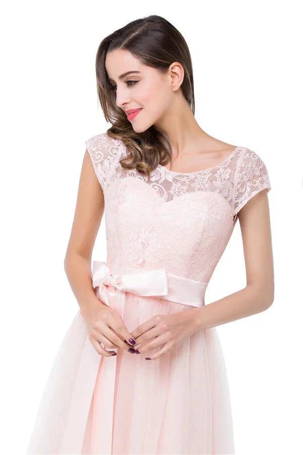 Crew Floor-length A-line Sashes Chiffon Bridesmaid Dresses by misshow.com