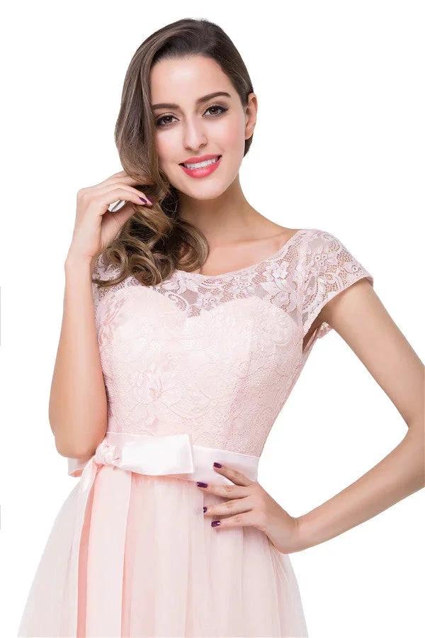 Crew Floor-length A-line Sashes Chiffon Bridesmaid Dresses by misshow.com
