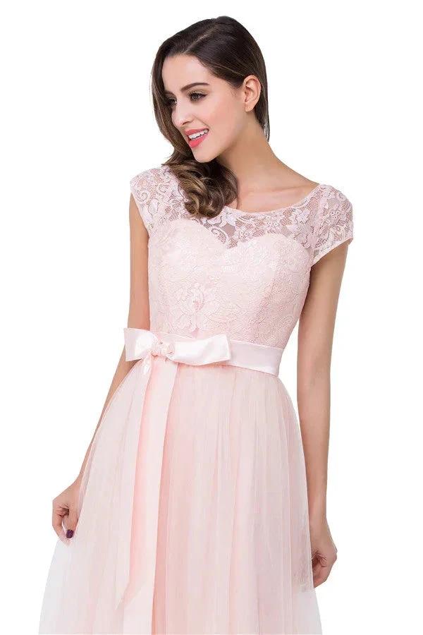 Crew Floor-length A-line Sashes Chiffon Bridesmaid Dresses by misshow.com