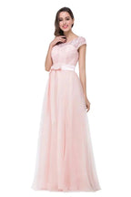 Crew Floor-length A-line Sashes Chiffon Bridesmaid Dresses by misshow.com